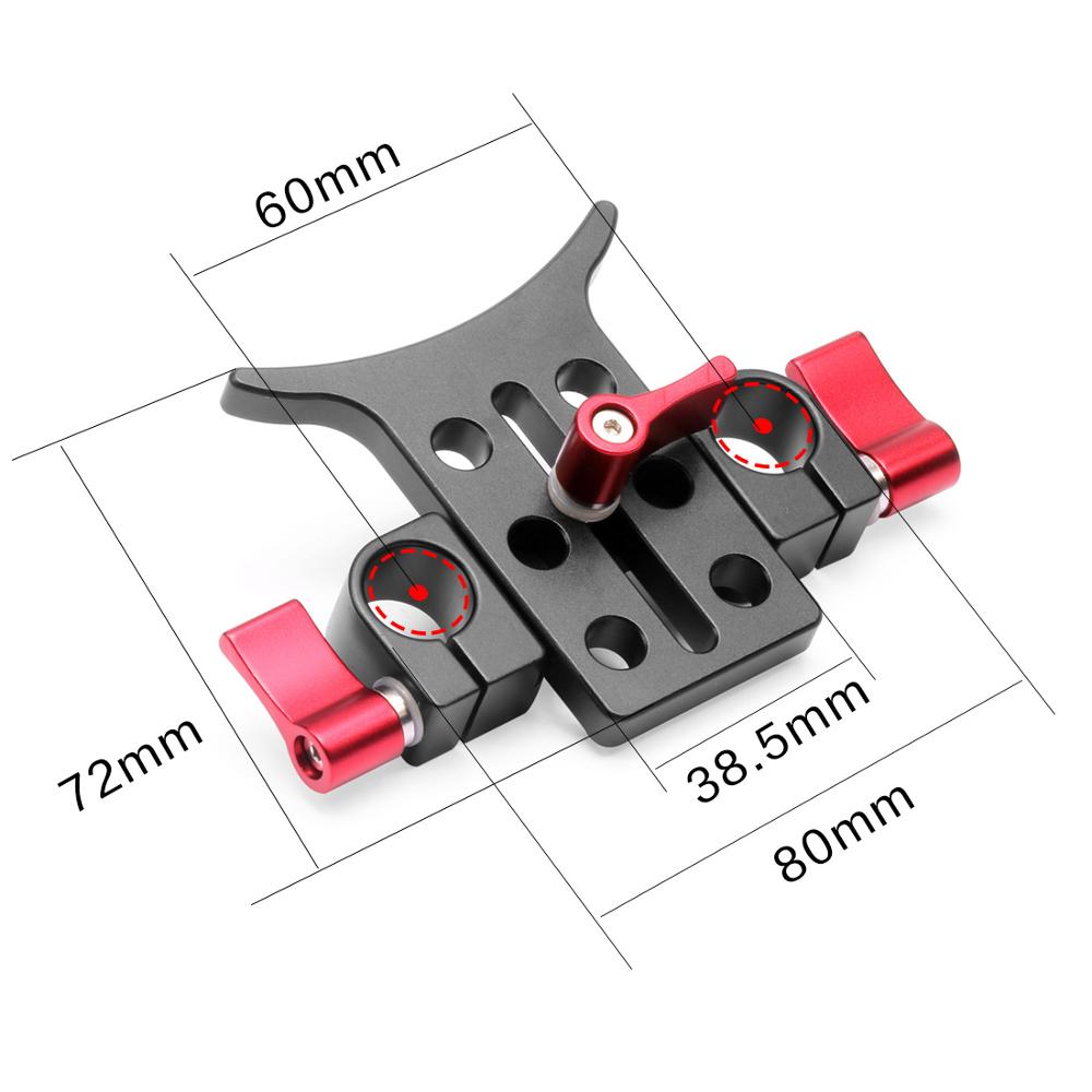 Aluminium Legierung 15MM Teleobjektiv Unterstützung Halterung Kamera Ständer Halter Adapter Extention Rohr Clip SLR DSLR Rig Stange Clmap system: Red no logo