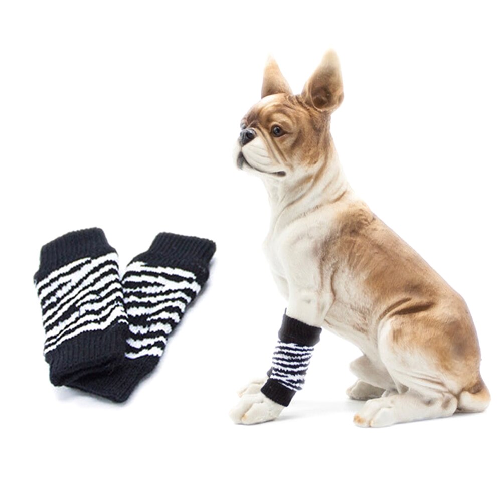 4 PCS Pet Breathable Leg Socks Dogs Protecting Joint Dog Knee Pads Pet Supplies Dogs Warm Knee Sock Set