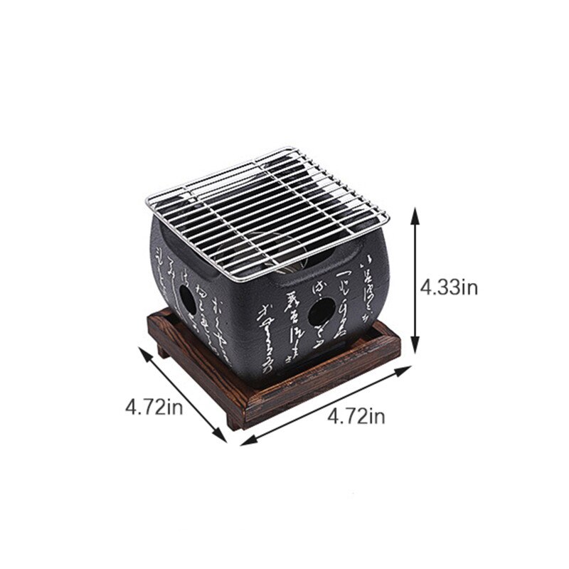 Portable Korean Japanese Food Carbon Furnace Barbecue Stove Cooking Oven Alcohol Grill Household BBQ Grills Kitchen Accessories: B S