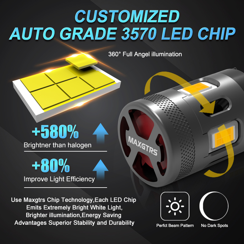 2 uds 2500LM alta potencia T20 W21/5W 7443 bombilla LED de freno de coche Canbus 1157 P21/5W BAY15D lámpara LED Auto DRL luz de marcha atrás 12V 24V