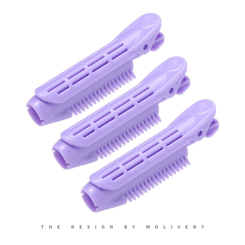 Dinorag 3/Pcs Hair Curler Clips Klemmen Wortels Perm Staven Styling Rollers Pluizig Haar Tools Draagbare Magic Curling Haar voor Vrouwen: Purple