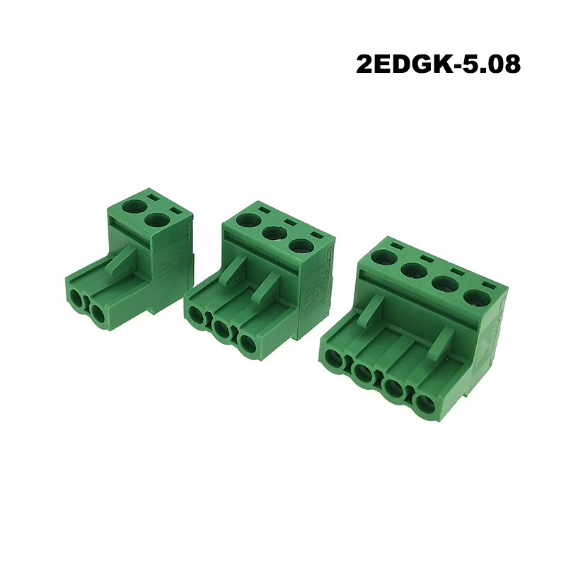 5Pcs Pitch 5.08mm Plug-in PCB Screw Terminal Block Connector 2EDGK/KA Male 2/3/4/5/6/7/8/9/10P Morsettiera Pluggable Bornier