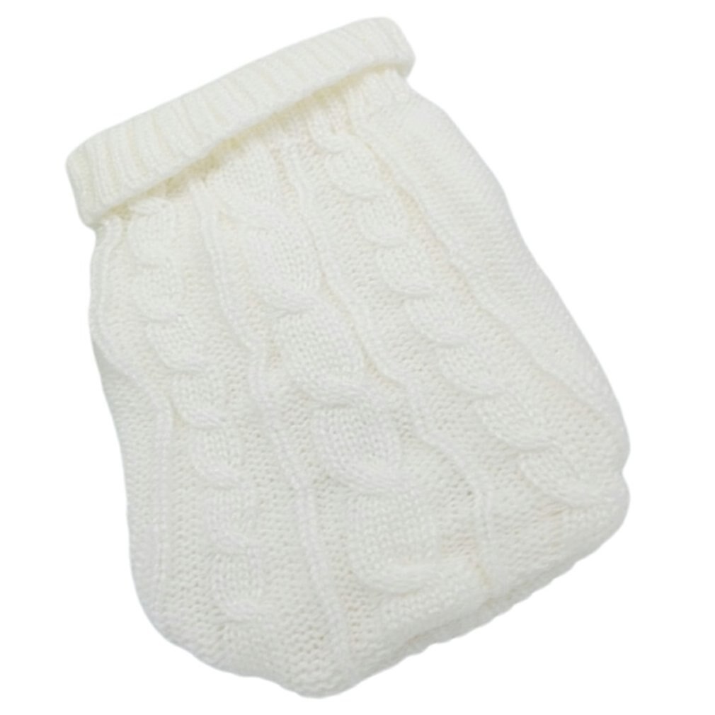 Pet Dog Knitted Sweaters Winter Pet Warming Clothes Small Dogs Warm Sweater Coat Cats Clothes Supplies Soft Dog Sweaters: White / Size 6