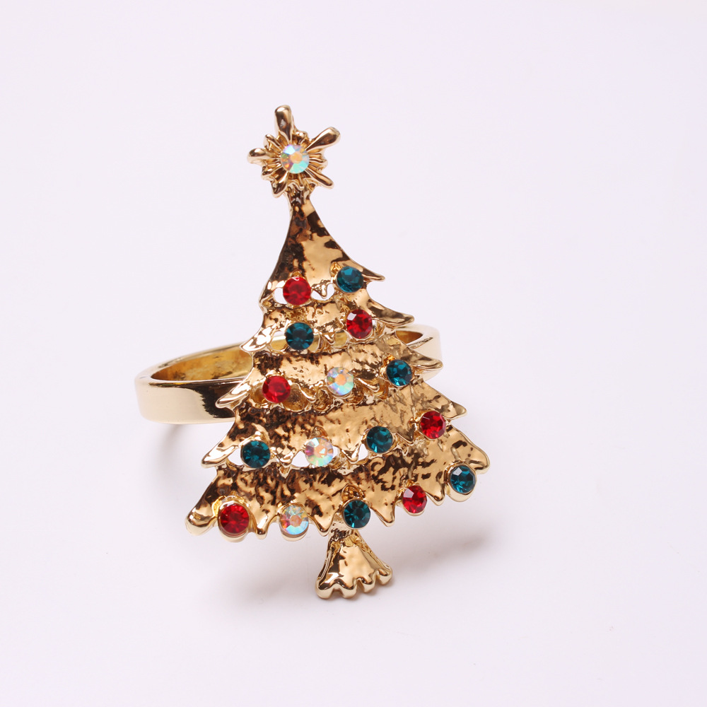 Christmas Tree Napkin Ring Napkin Holder Ring for Christmas Thanksgiving Home Table Decoration 1pc