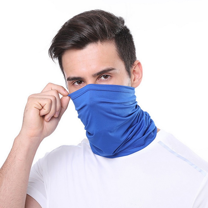 Foulard de Sport de plein air pour hommes et femmes, Bandana, couvre-cou, Sport d&#39;été, anti-sudorifique, écharpe en soie glacée, imprimé de protection solaire