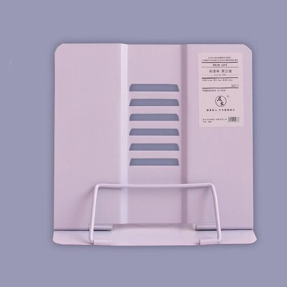 MINKYS-soporte plegable Morandi para libros, base de Metal para leer libros, ajustable, material de papelería Kawaii para escuela y oficina: purple