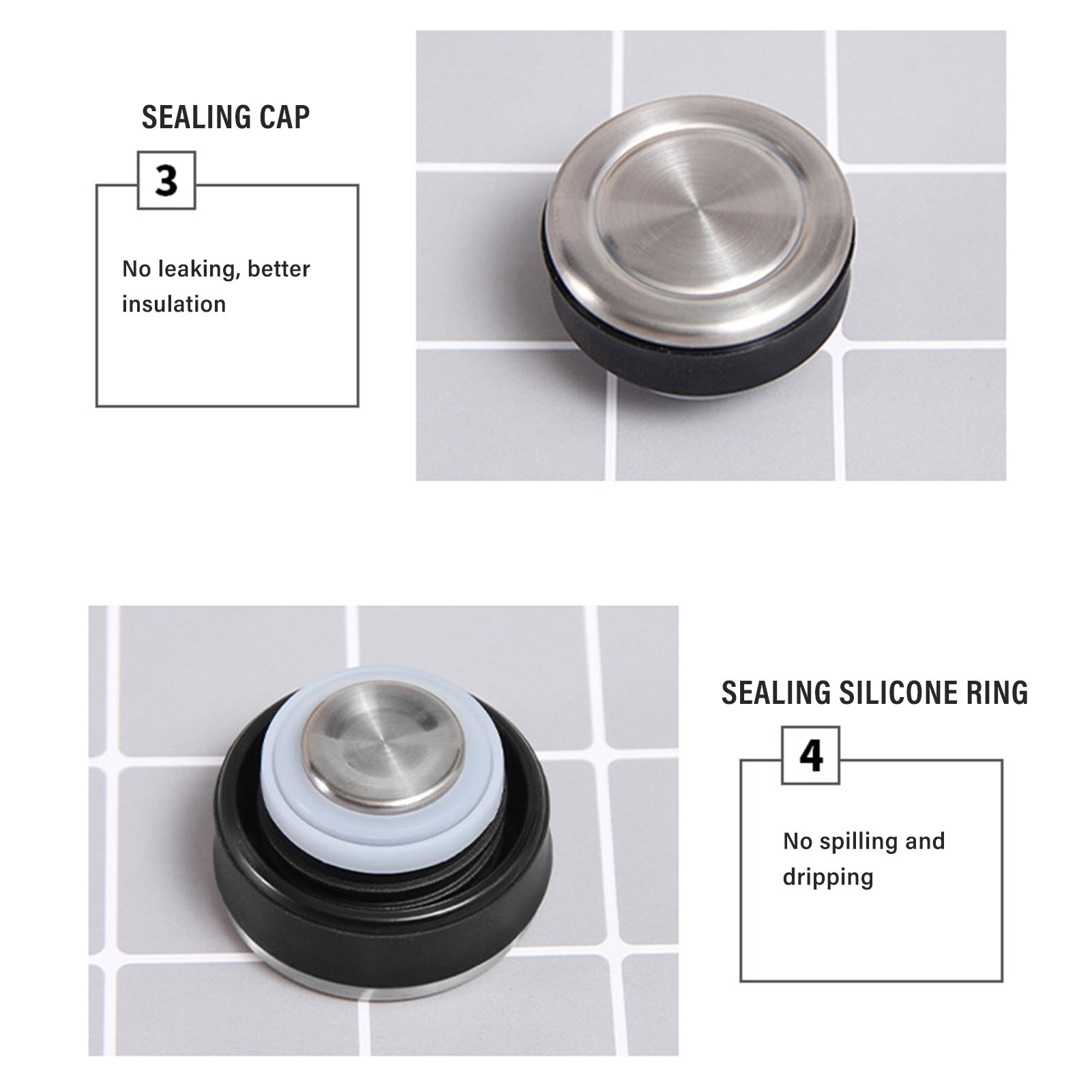 Vakuumflaska 304 rostfritt stål läckagesäker bärbar lättviktig 500ml termosflaska isoleringsflaska håller kaffe mjölk te