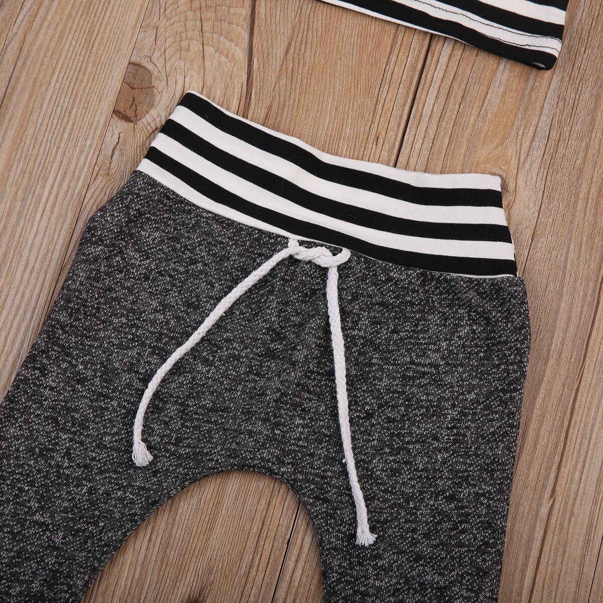 Pasgeboren Peuter Baby Baby Jongens Meisjes Broek Gestreepte Gedrukt Bottom Casual Broek Hoed 2 Stuks