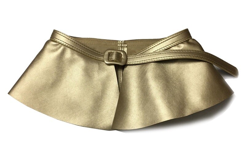 Trending Vrouw Brede Goud Zwart Corset Riem Dames Mode Ruche Rok Peplum Taille Riemen Cumberbanden Voor Vrouwen Jurk: Goud