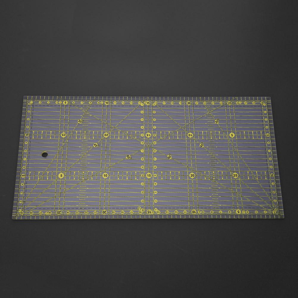 Multi-purpose Patchwork Cloth Quilt Ruler DIY Garment Cutting Ruler Office Cultural and Educational Supplies 30*15cm