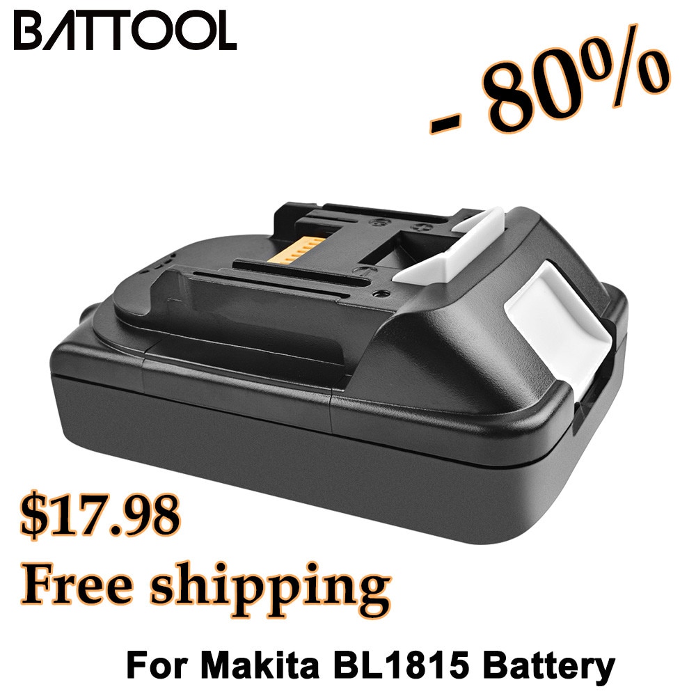 BATTOOL-batería de iones de litio de 18V, 3000mah, para herramientas eléctricas Makita BL1815, BL1820, BL1830, BL1815, BL1815N, BL1820