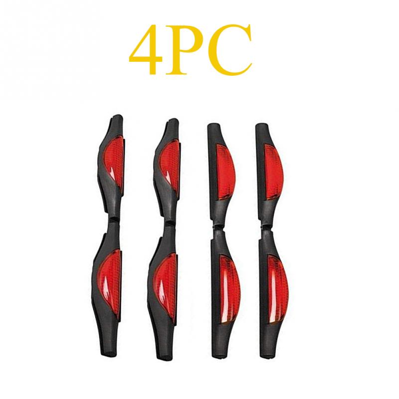 4 stk / pakke auto kofanger anti kollision ridser beskyttelse styling strip bildør beskytter lister reflektor kant beskyttelsesstyrt