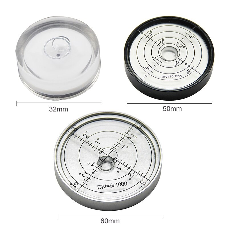 Bubble Spirit Level Circular Mini Horizontal Cardan Level Inclinometer for Telescope Tripod Phonograph Turntable Measuring