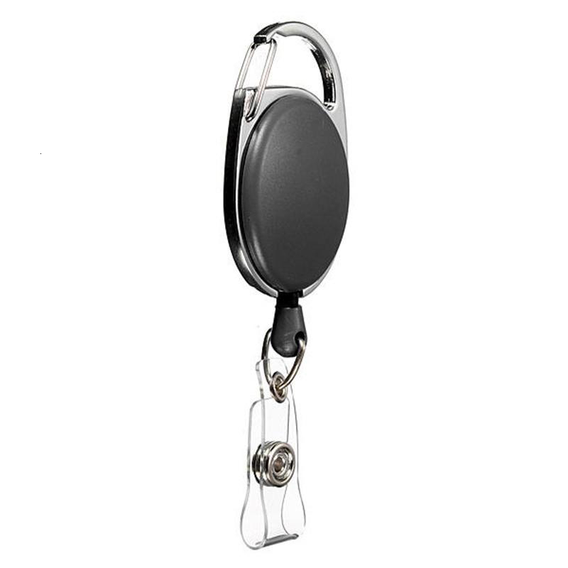 Retractable Reel Pull Key ID Card Badge Tag Clip Holder Carabiner Style Camping Climbing Equipment