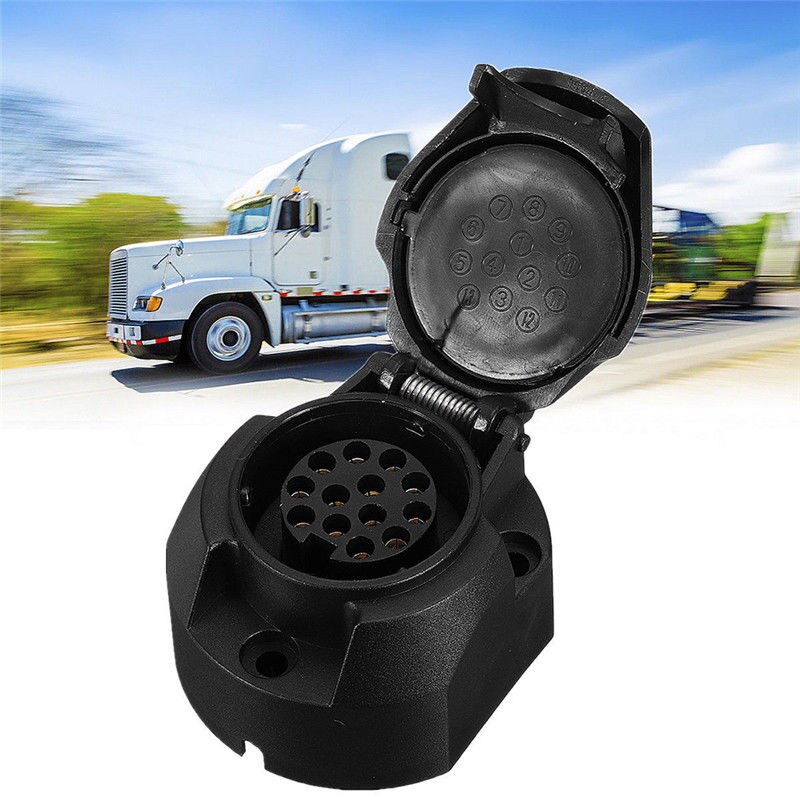 Waterproof Socket Connector Adapter For Trailer Towbar Caravan Truck 12V