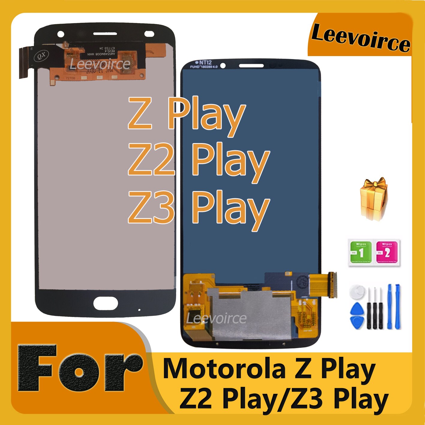 Lcd display for motorola moto  z2 play  xt1710 xt1710-01/07/08/09/10 for play  z3  xt1929 touchscreen display + tool