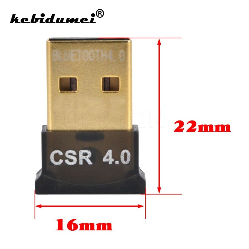 Kebidumei Mini Usb Bluetooth V 4.0 Adapter Dual Mode Draadloze Bluetooth V4.0 Csr 4.0 Usb 2.0/3.0 Voor Laptop windows Vista 3Mbps
