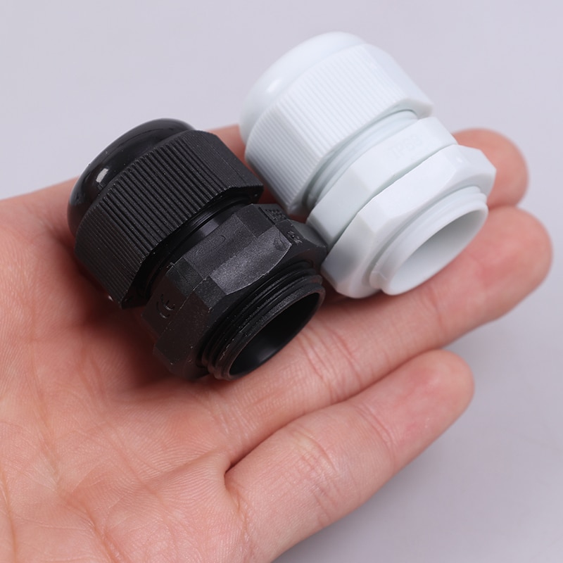 5 kpl vedenpitävä läpivientiholkki kaapelin läpivienti  ip68 pg7- pg16 nylon muoviliitin 3-6.5mm nailon muoviliitin
