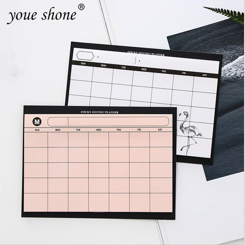 1PCS =30SHEET Simple Weekly Planner Book Desktop Schedule Month Plan Tear The Notebook Work Efficiency Summary