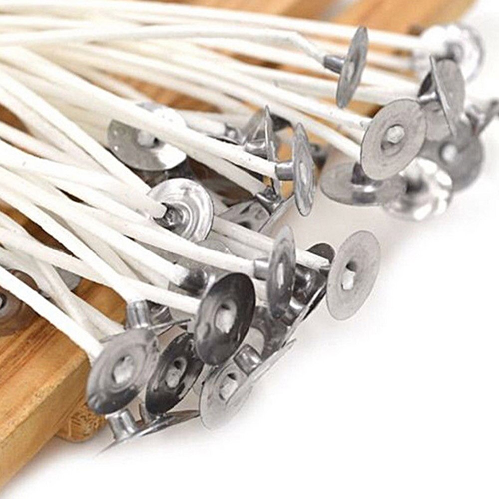 100pcs/lot 12.5mm Metal Candle Wick Self Centering Sustainers Tabs Base Diy Candle Making Candle Wick Base