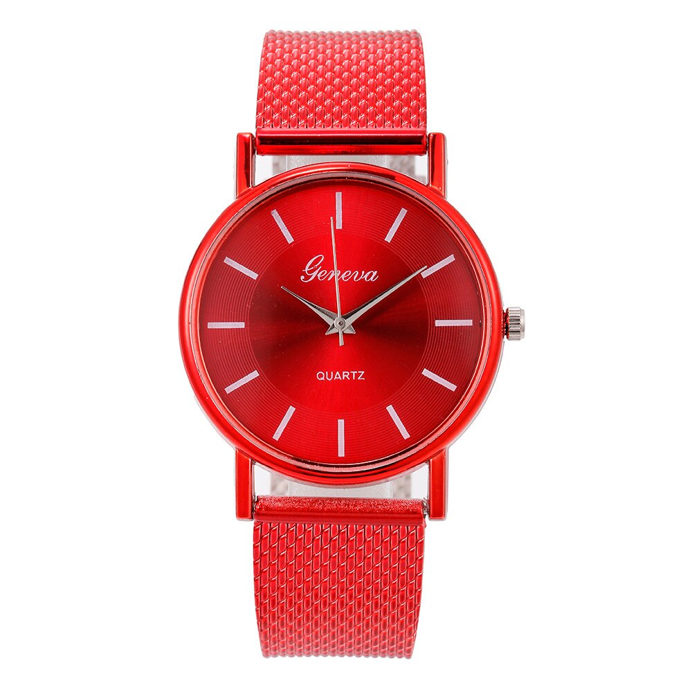 Quartz Montre Loisirs Sangle Femme Haut De gamme En Verre Bleu Vie Imperméable Mesdames Décontracté Simplicité Rond Montres: D