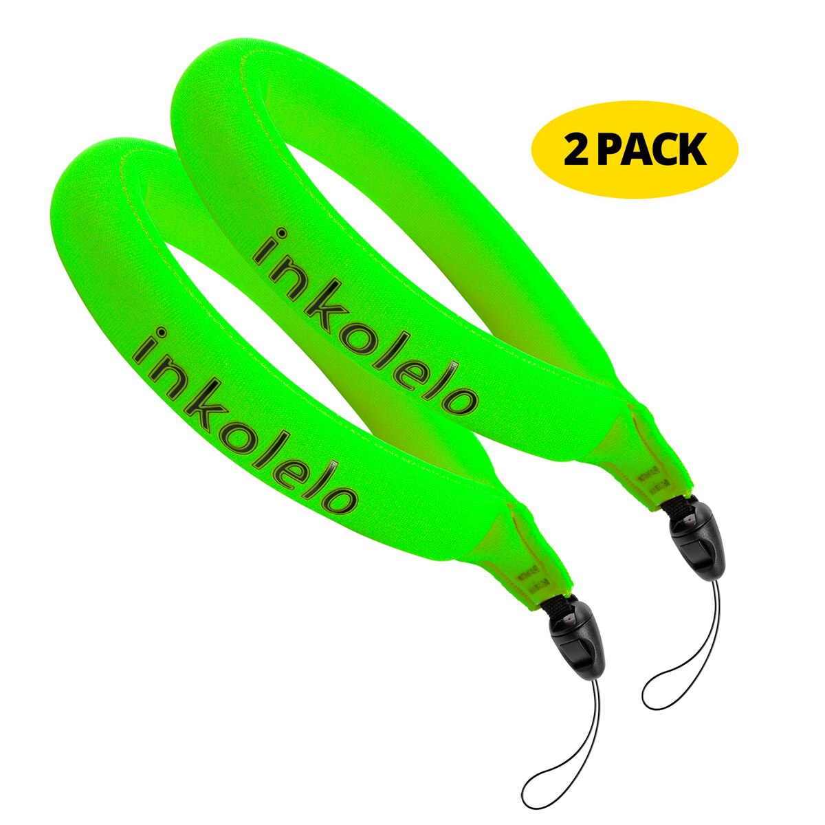 Inkolelo vanntett kamera flytestropp universal flytende håndleddsstropp for undervanns gopro nikon canon fujifilm olympus mobil: 2 stk grønne