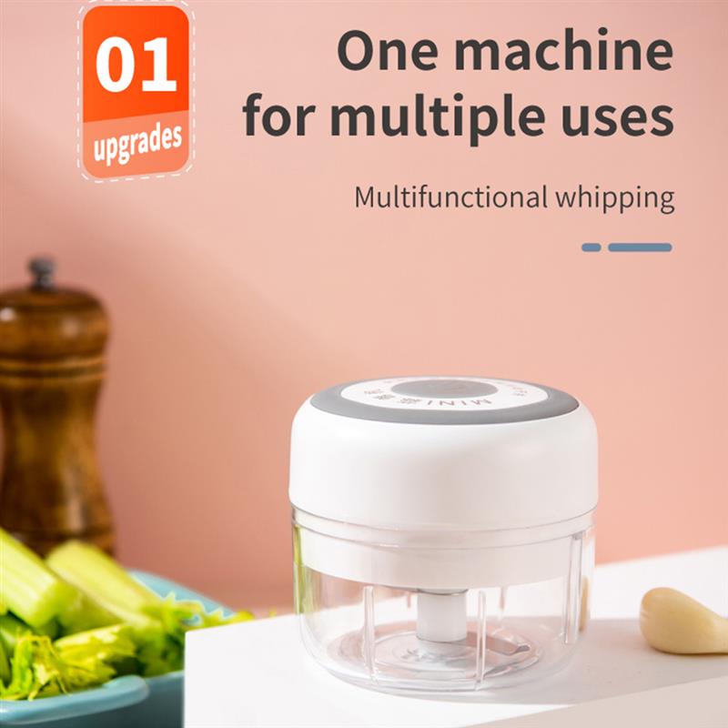 Electric Garlic Mash Machine Food Chopper Processor Vegetable Slicer Dicer Mincer to Chop Fruits Herbs Onions Garlics Blender