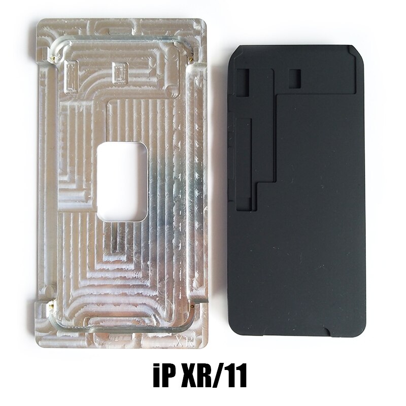 Molde de Metal para alineación de pantalla LCD para iPhone 11Pro Max 11 XS XR Cable flexible No doblado OCA almohadilla de goma laminada para reparación de teléfono móvil: 11 XR