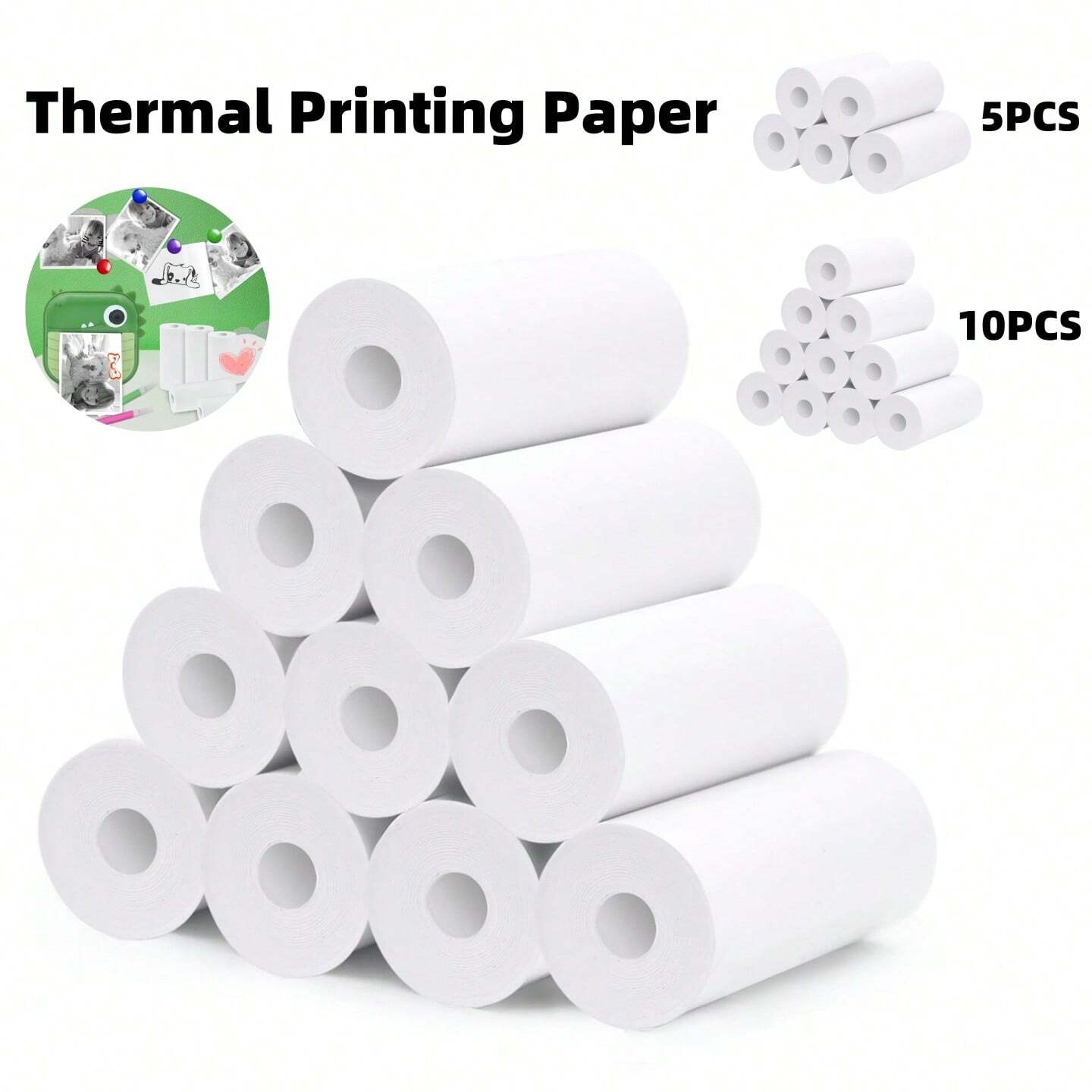 Mini Thermisch NO-Sticker Papier 57mm Voor Foto Foto Draagbare Printer Thermisch Papier Afdrukken Papier Voor Pocket Printers camera