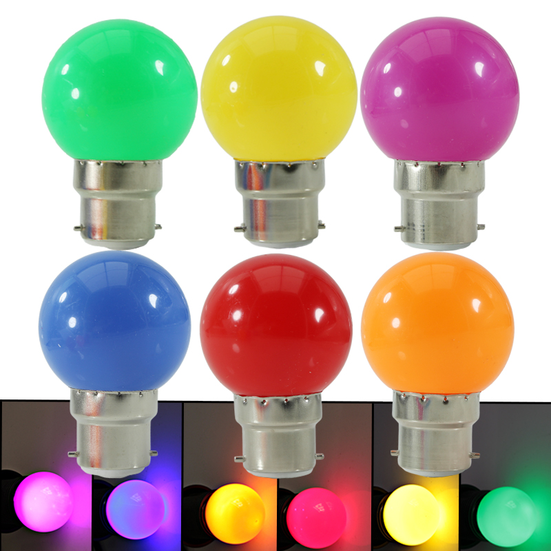 1 stks Lampade Led Lamp B22 Mini Kleurrijke 12 24 V Volt 110 V 220 v 1 W G45 Decoratieve Kerstvakantie Nachtlampje 12 V 24 V Thuis Lamp
