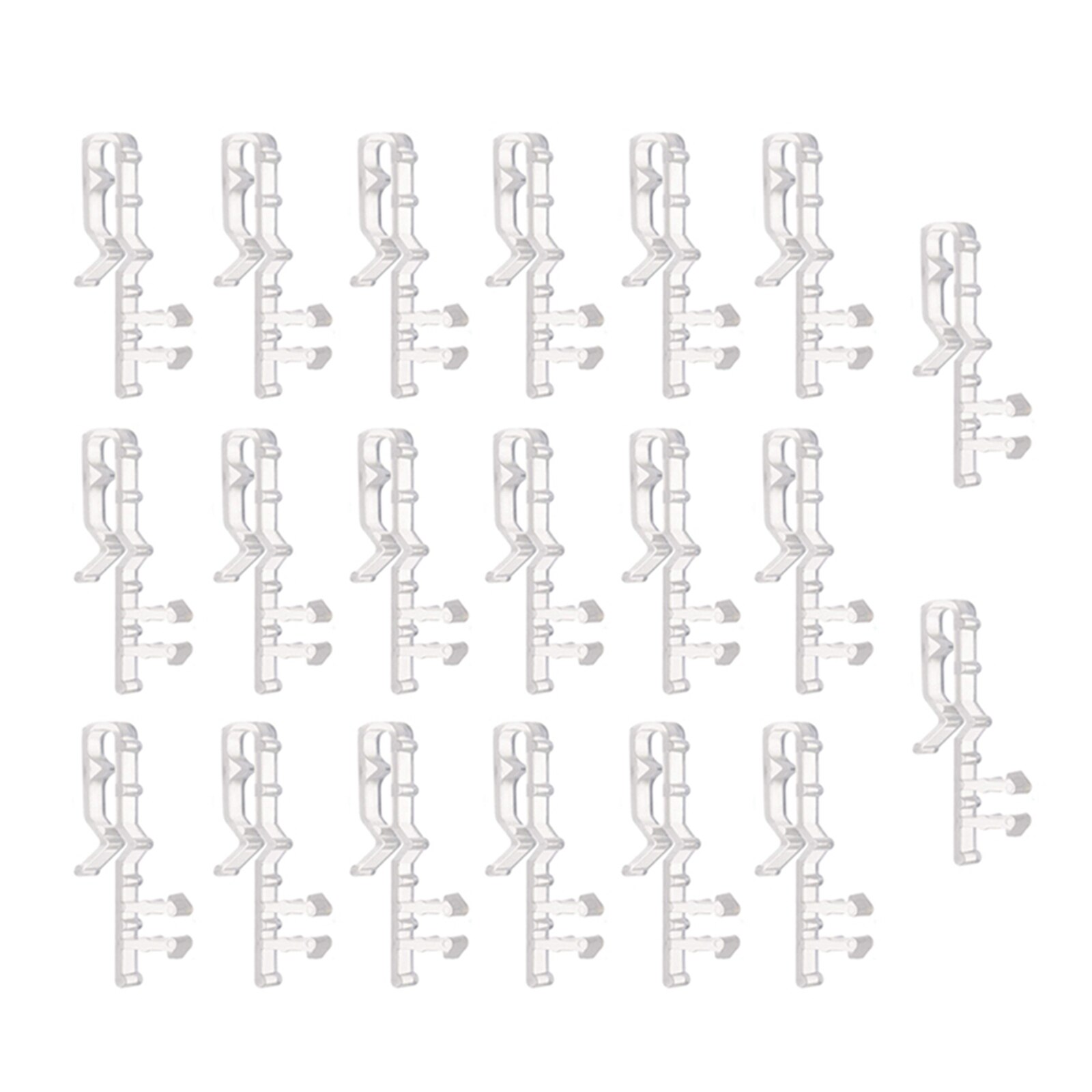 Clips de retenue de cantonnière pour stores de fenêtre, 12/20 pièces, Clips de retenue de cantonnière cachés en plastique transparent pour stores horizontaux: 20PCS