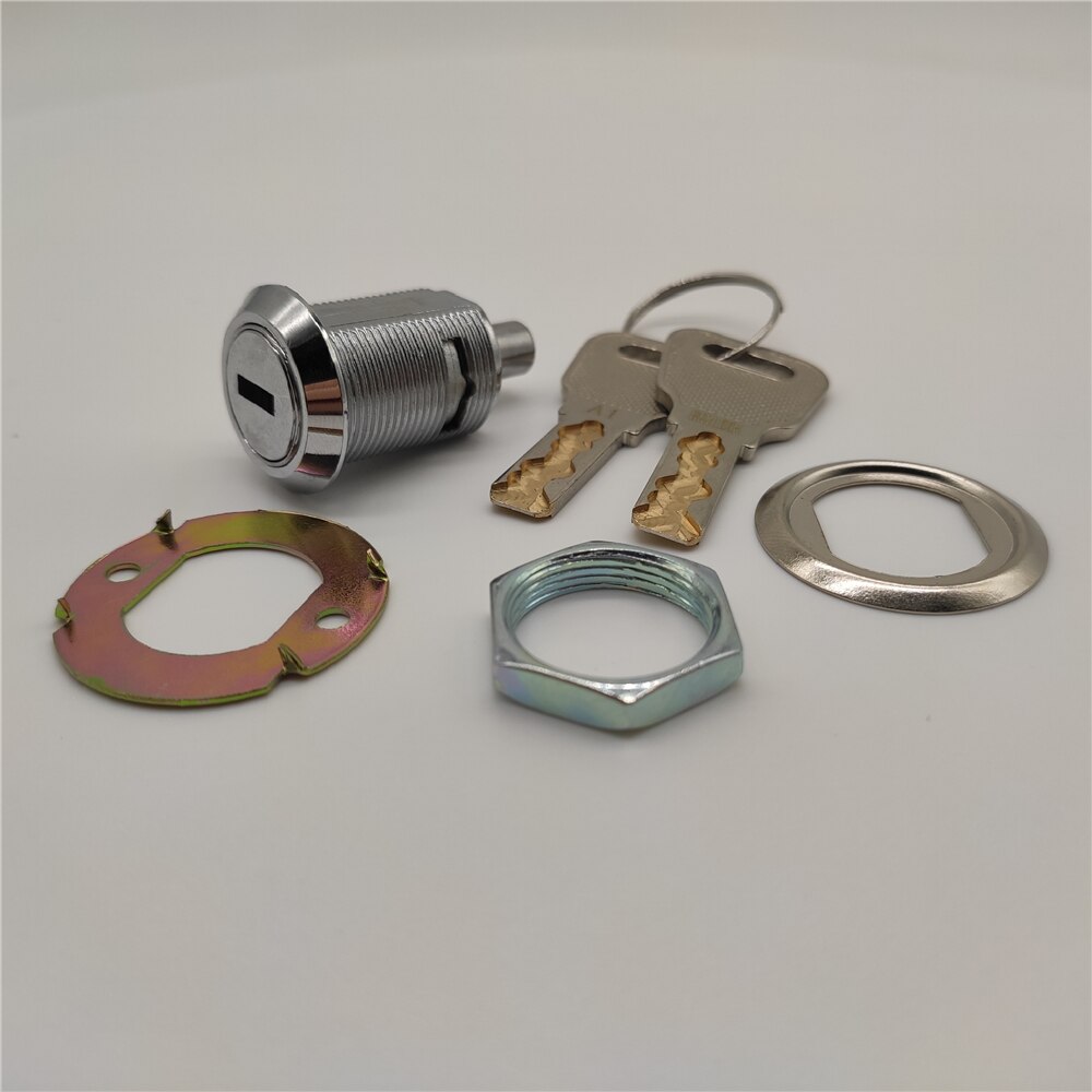 flat disc key security cabinet push lock M19 lock cylinder chrome plated