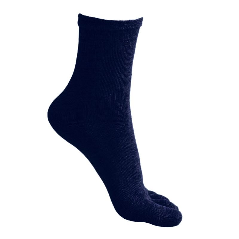 Mens Five Fingers Soft Polyester Cotton Ankle Toe Socks Solid Color Breathable Comfortable