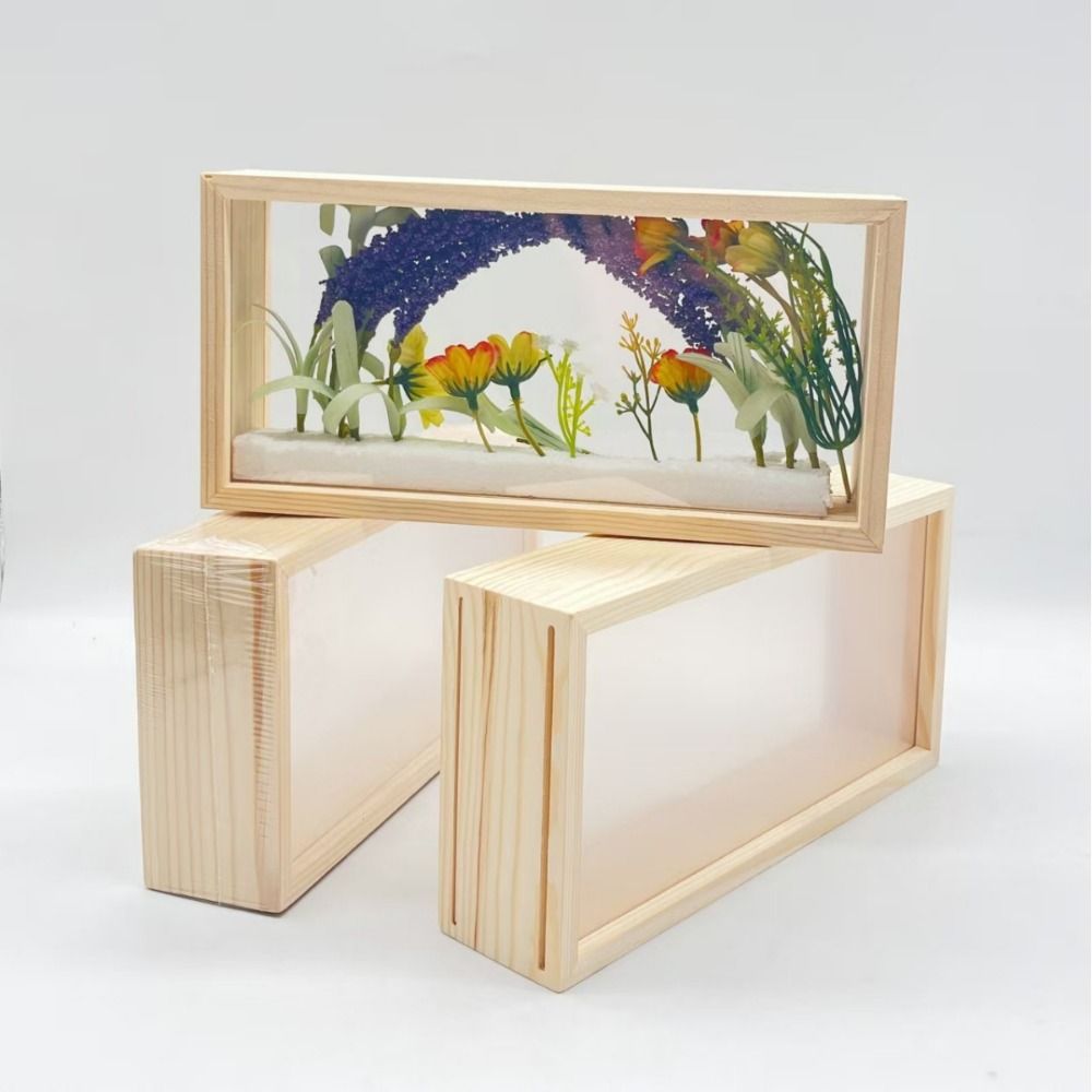 Creatieve Shadow Box Frame DIY Rechthoek 3D Fotolijst Transparant Acryl Panelen Houten Nachtlampje Show Case Kantoordecoratie