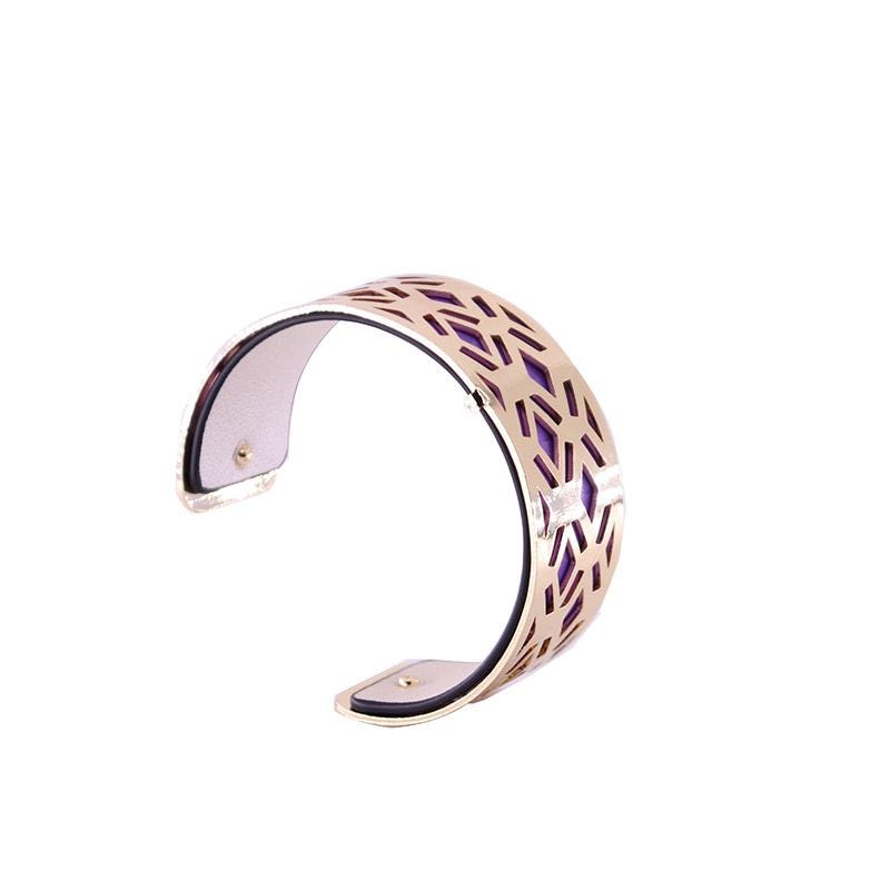 Pulseira de braço, faça você mesmo, pulseira de couro reversível, bracelete de mulher, cor dourada