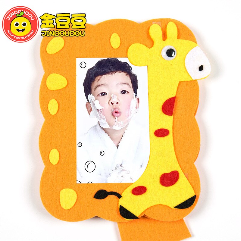 3pcs 5-inch photos Non-woven photo frame small photo frame Kindergarten kids art hand-made Art materials DIY