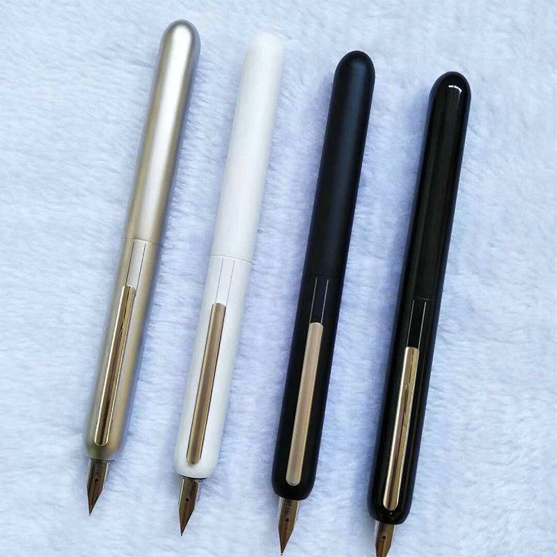LM Focus 3 Fountain Pen Black Titanium Dialog Series 14K Tip Ink Pen Retractable Nib EF Calligraphy Pens