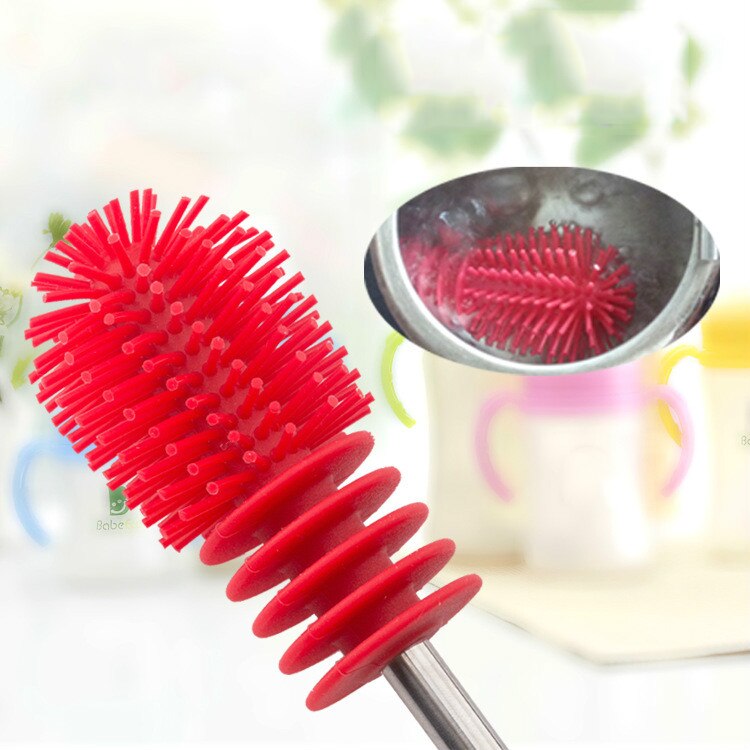 Multifunctional Silicone Bottle Brush Baby Silicone Bottle Cleaner Unique Baby Bottle Scrubbing Silicone Clean