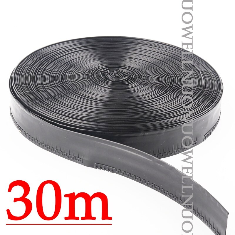 10 ~ 80m 0.2mm tjocklek 16mm bevattning droppslang jordbruksbevattning vattning spara dropptejp enkelbladig labyrintslang: 30m
