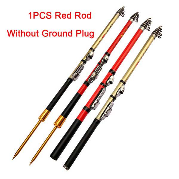 Angelrute Mini Teleskop Keine Pole Rod Carbon Karpfen Fisch Stange Auf Für Boot Felsen Keine Stange Mit Boden stecker 1,8-3,0 m: Burgundy / 1.8