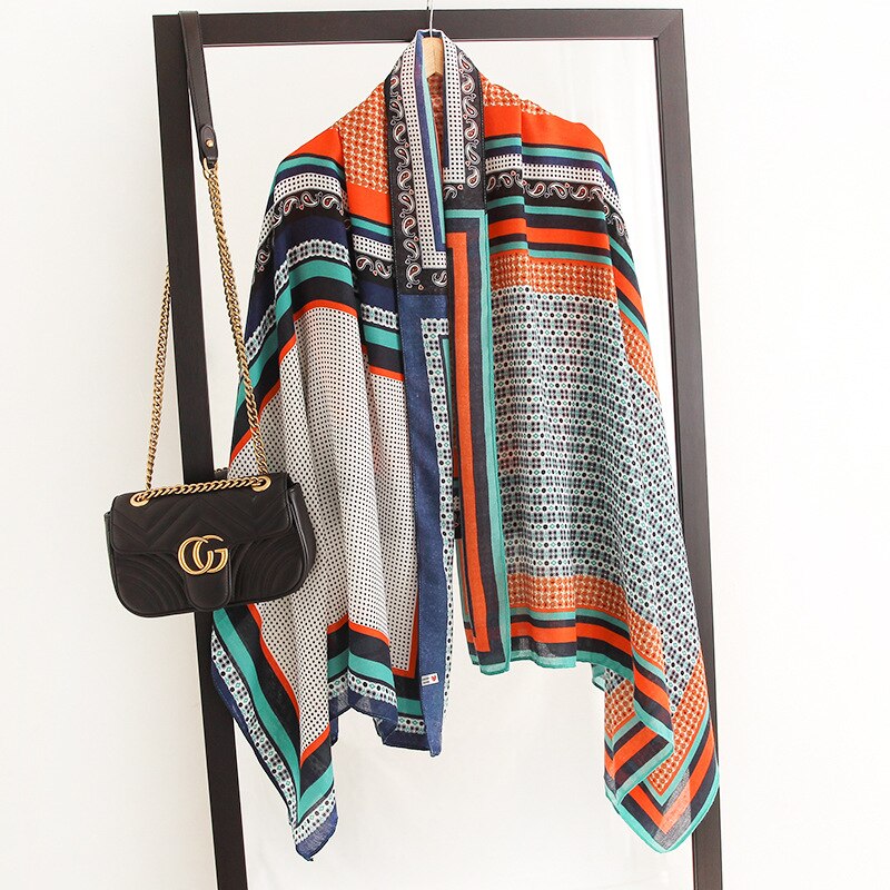 automne hiver femmes écharpe plage châle coton dame foulards bandana pashmina enveloppement hijab silencieux: 11