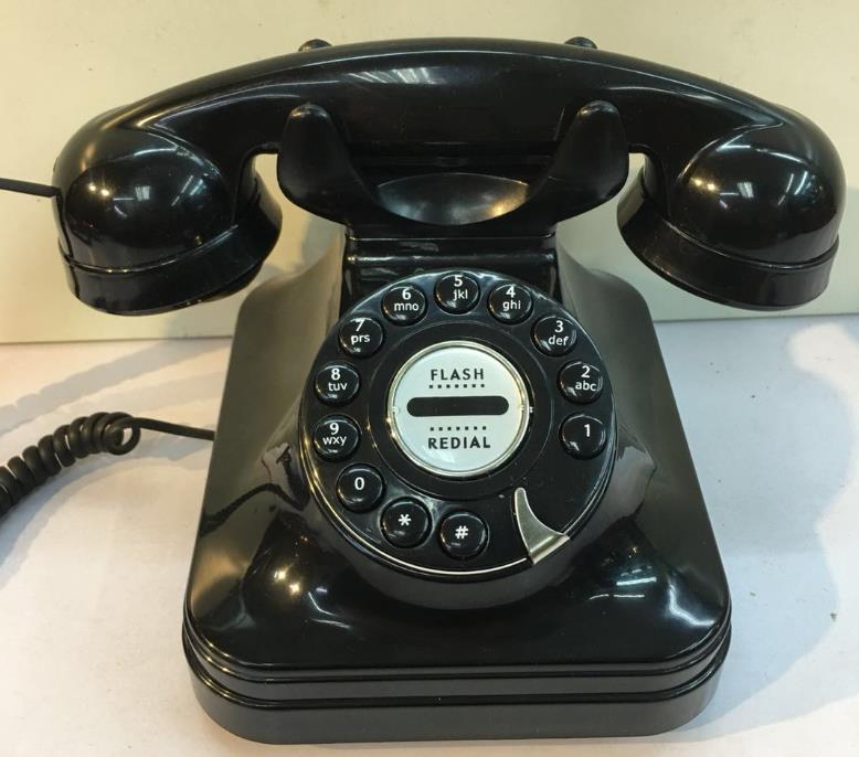 Nostalgiczny czarny klasyczny klasyczny antyczny telefon jakości mechaniczny