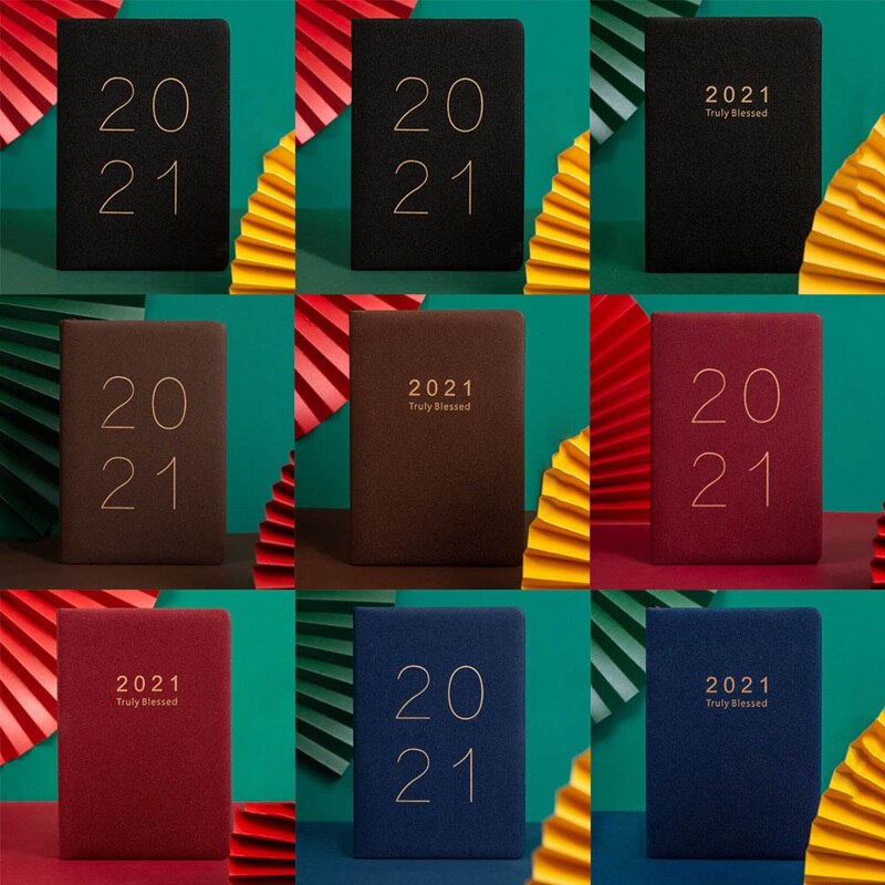 Year Planner Calendar A5 Notebook Portable Agenda Weekly Monthly Notepad Organizer Schedule Book Stationary