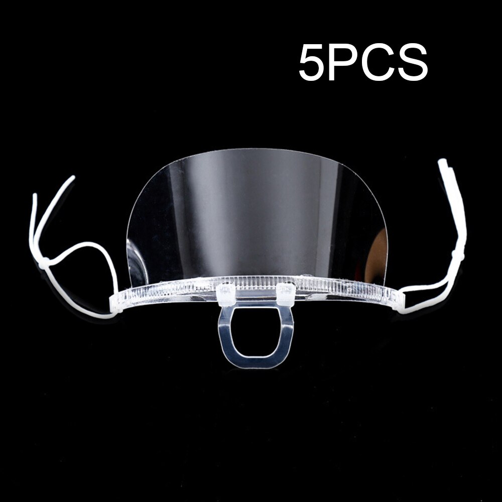 20 stk gennemsigtige masker permanent anti spyt tåge catering mad hotel plastik køkken restaurant masker kokkens special: 603 type 5 stk