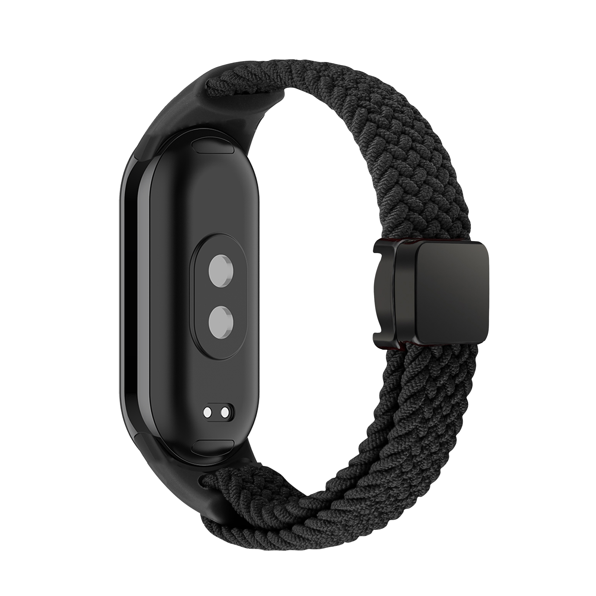 Boucle solo tressée pour Xiaomi Mi Band 9 8, accessoires de sangle, remplacement magnétique en nylon, bracelet, ata eld9 ata eld8, bandes NDavid: Blue pink / 12mm