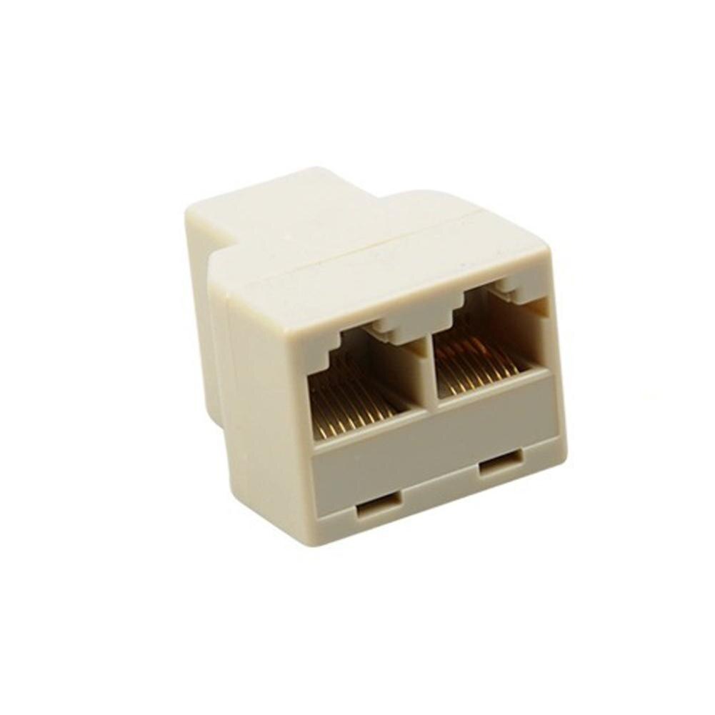 Adattatore Splitter RJ45 caldo da 1 a 2 doppia porta femmina CAT5/6 LAN Ethernet Sockt connessioni di rete adattatore Splitter adattatore P15