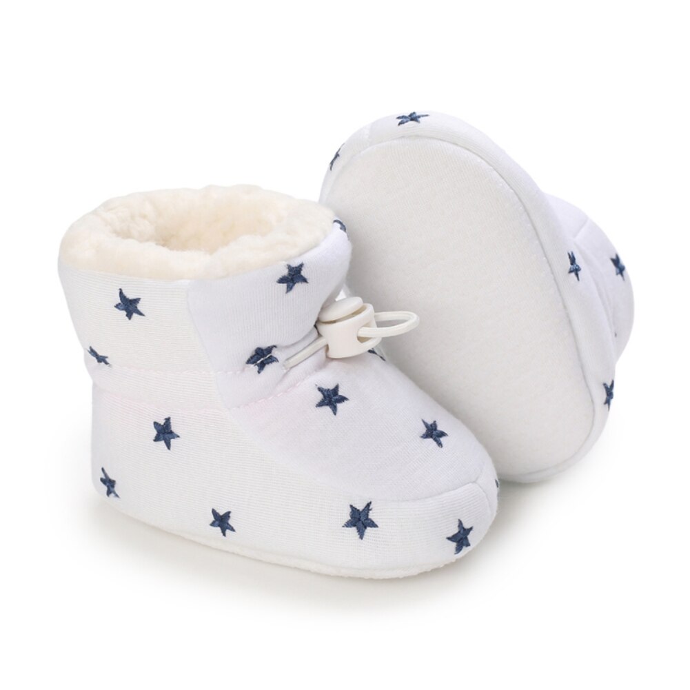 Baywell Winter Pasgeboren Baby Katoen Warm Booties Jongen Meisje Ster Schoenen Peuter Comfort Soft Anti-Slip Baby Schoenen Eerste wandelaars