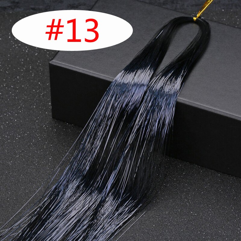 Accessoires de cheveux holographiques, 16 couleurs, 90cm, extension scintillante scintillante, 150 brins: 13