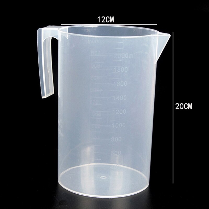 200/250/500/1000/1500/2000ML Plastic Measuring Cup Jug Pour Spout Surface Kitchen: N6