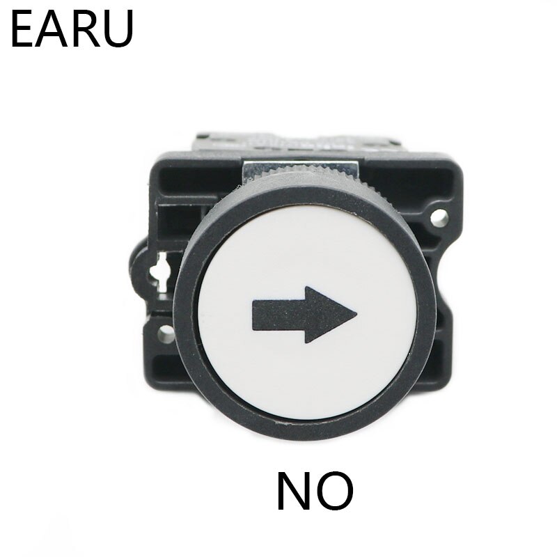 22Mm Start Stop Knop Met De Pijl Symbool XB2 Platte Touch Schakelaar Knop Momentary Button Switch Plastic Rood/groene Push Knoppen: Blauw